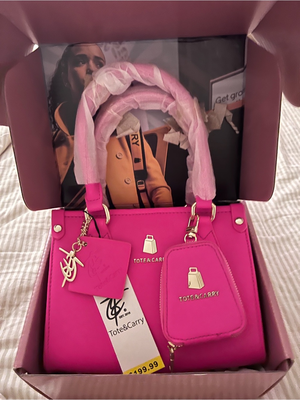 Tote & Carry Pink Structured Tote Bag